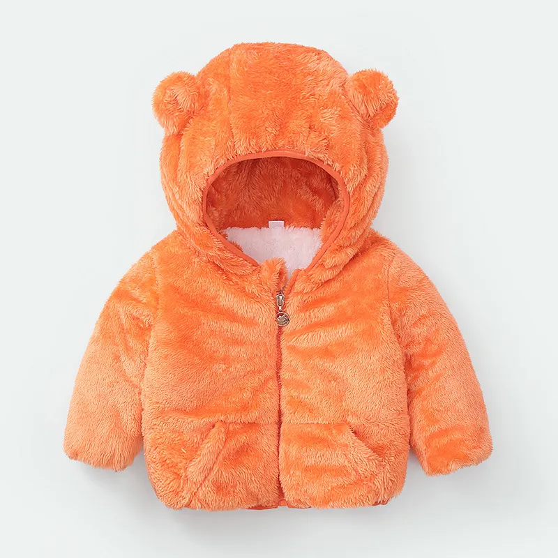 Veste d'automne et d'hiver pour bébés et enfants, avec peluche et coton, doudoune en duvet de coton corail pour enfants, nouvelle collection 2023