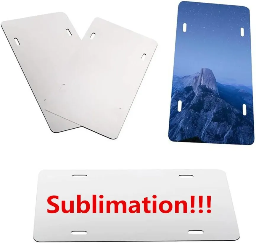Wholesale Sublimation License Plate Decoration Blank White Aluminium