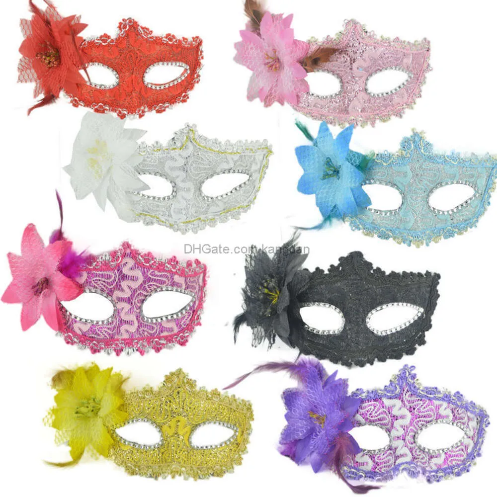 Masque de mascarade de fleurs vénitiennes pour femmes, princesse Sexy, Halloween, fête de noël, masques en dentelle Cosplay