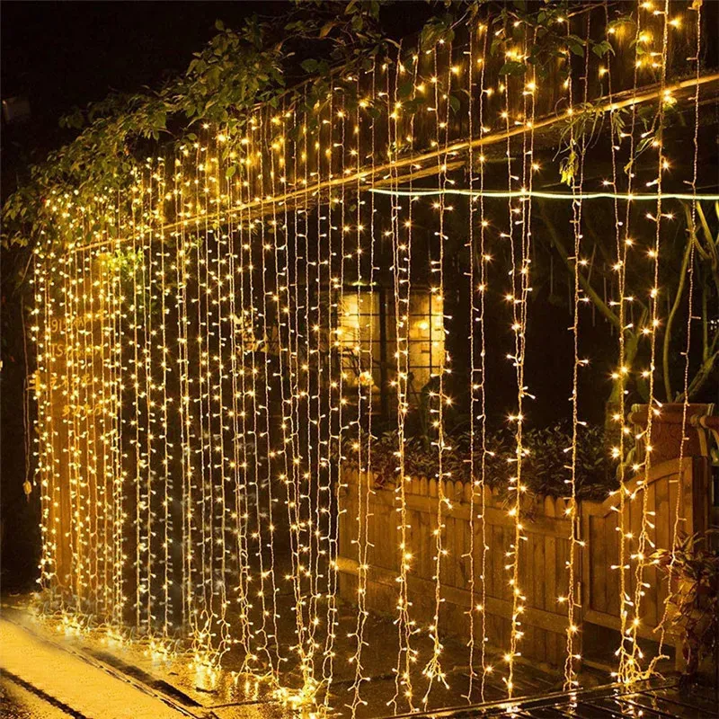 Andra evenemangsfestleveranser 3x3/3x2/3x1m LED Wedding Fairy Light Christmas LED Gardin String Light Outdoor Decoration Year Birthday Party Garden 5Z 231027