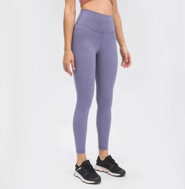 Nude Dames039s-legging L106 Yogabroek Hoge taille Effen kleur Mode Hardlopen Fitness Gymkleding Sportlegging Trouses4791533