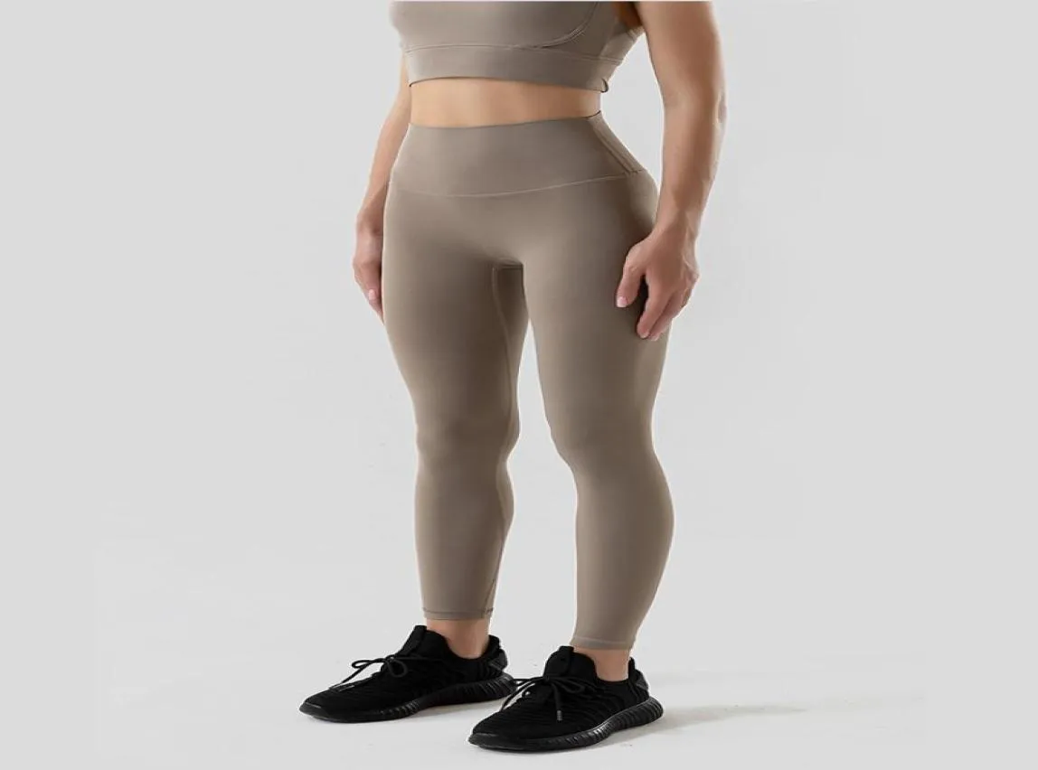 Kleidung YogaYoga Hohe Taille Nacktes Gefühl Yoga Push-Up Soft Gym Ganzkörper-Leggings Damen Fitness Laufen Nylon Elastizität4822785