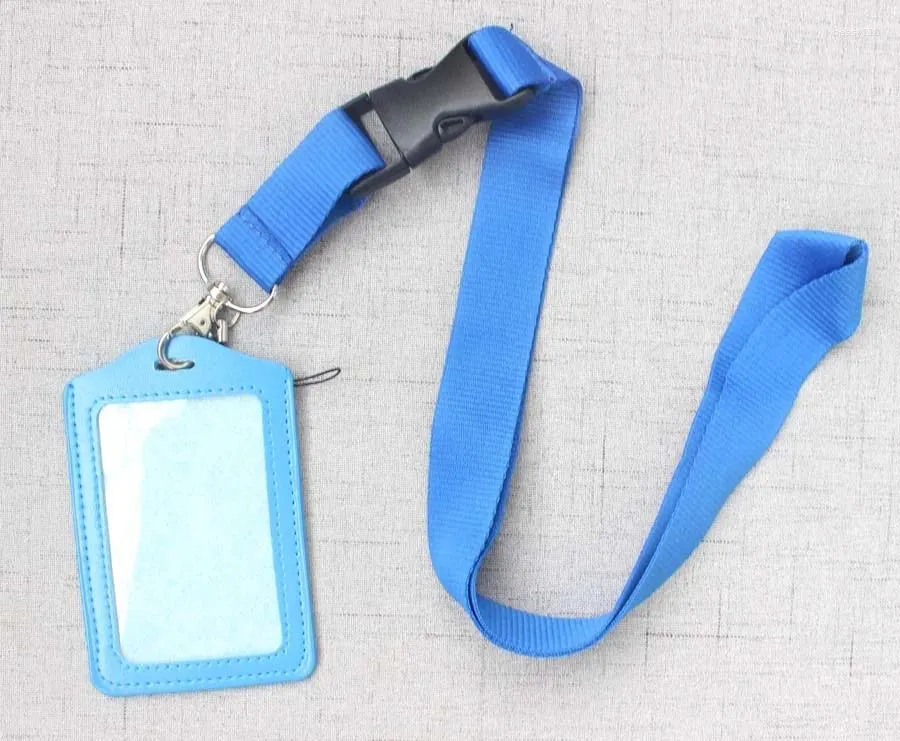 Sleutelhangers 20 stuks industriële licentieriemen Lanyard ID-badgehouders Mobiele neksleutelhangers Blauw