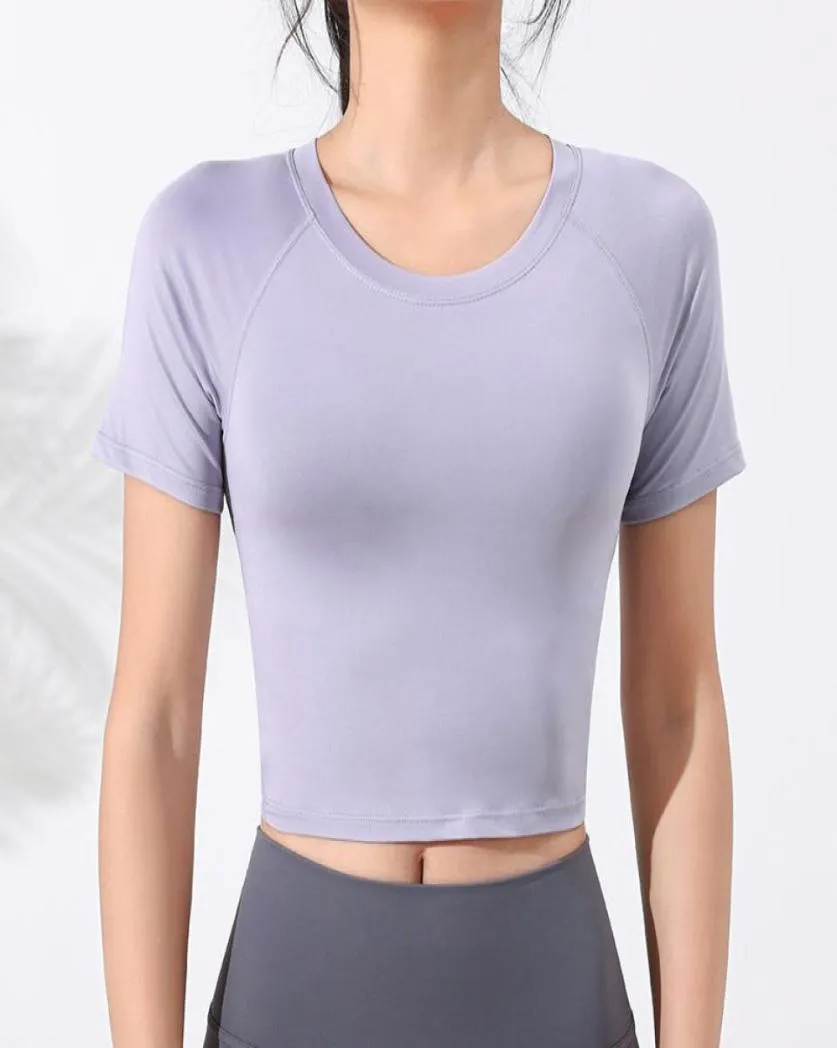 LuT980 Vêtements de yoga respirants à la mode pour femmes, respirants et confortables, maille creuse, fitness, t-shirt à manches courtes, veuillez vérifier th7093849