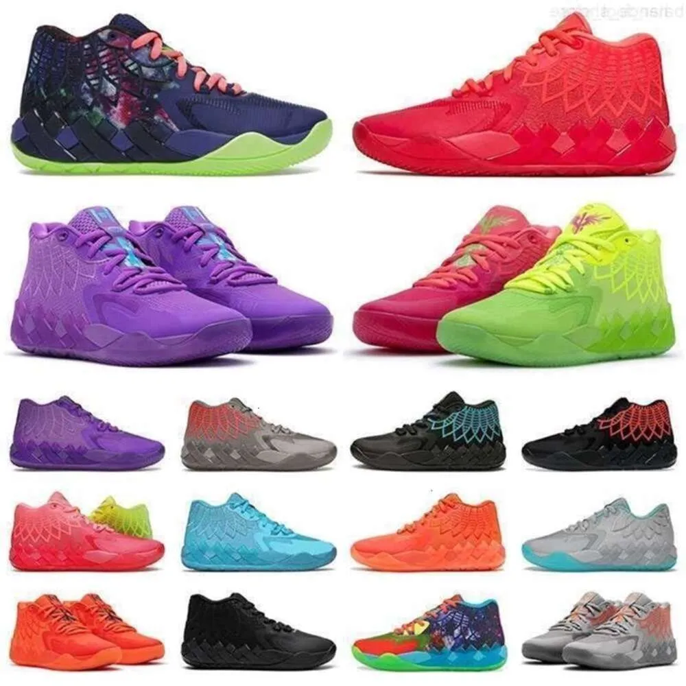 With Box Basketball Sneaker OG Boots Lamelo Ball Shoes Boots MB01 Rick And Morty Galaxy Buzz City Blast Citys Rock Ridge Red MB.0