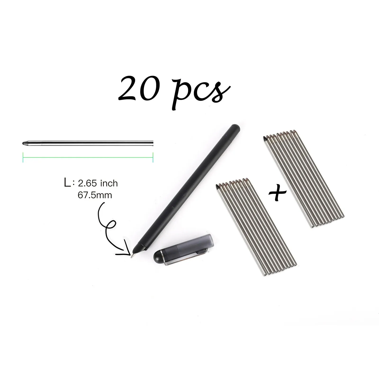 Other Desk Accessories 20 Pieces Replaceable Ink Pen Refills Compatible with Ophaya Smart Digital SyncPen Smooth Writing 05mm Tip Black 231027