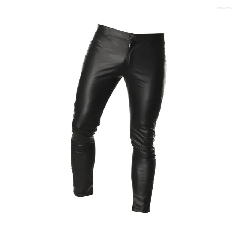 Herenpakken Lange broek Heren Nachtclub Chaussures Pour Homme Stage Outfit Man-leggings met hoge taille