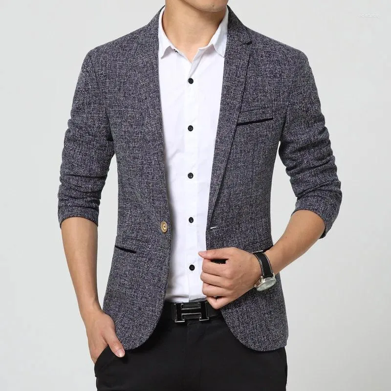 Abiti da uomo Blazer e giacca stile coreano da uomo Slim Fit Solid Casual Abito da uomo Terno Masculino Plus Size Uomo FS-169