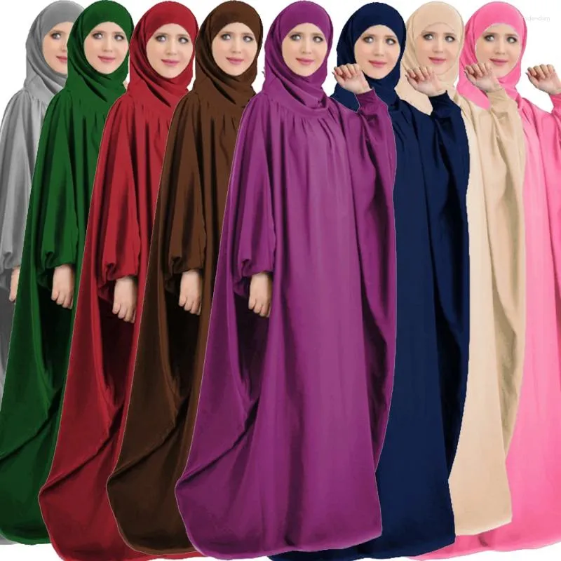 Vêtements ethniques Ramadan Eid Robe modeste à capuche Abaya Femmes musulmanes Vêtement de prière Robe arabe islamique Jilbab Overhead Kaftan Robe turque