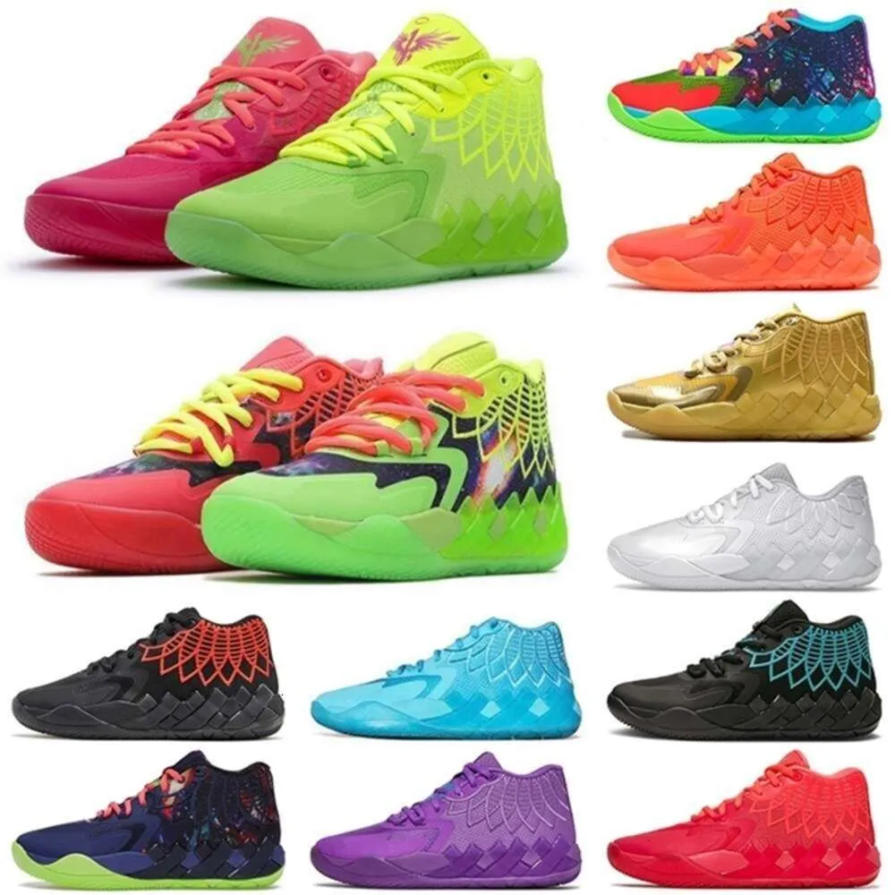 Z projektantem pudeł MB.01 Sneakers Buty do koszykówki be you lamelo piłka 1 sport rick i morty nie stąd galaxy men beige blast miasto a