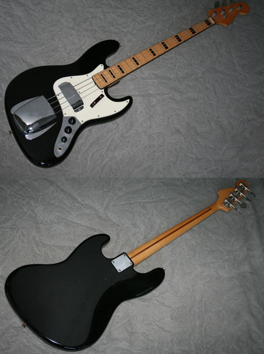 HOT SELL GODKVALITET ELEKTRISK GUITAR 1973 BASS SVART MED BLACK BLOCKS (#FEB0264) Musikinstrument