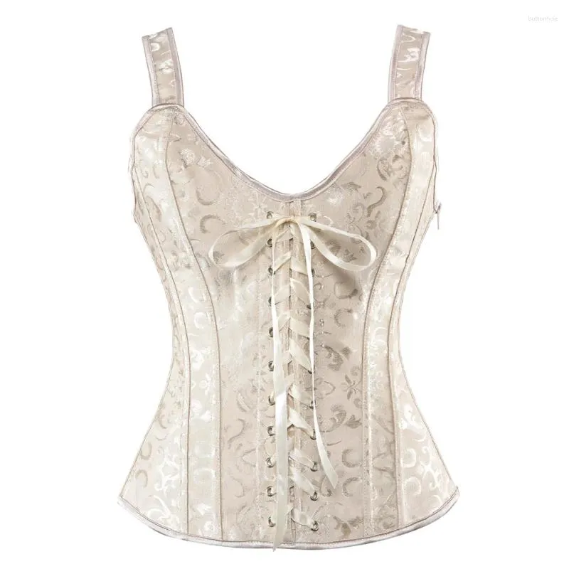 Bustiers Corsets Steel Boned Steampunk Corset for Women sexy blouseトップウェアレースアップコートボディスオーバーバストコルセレット