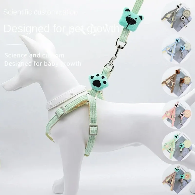 Colliers pour chiens, fournitures pour animaux de compagnie, petite corde de Traction, débardeur, grand chat, sangle de poitrine respirante, ours, chaîne à carreaux, accessoire