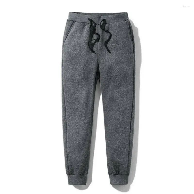 Men Fleece Lined Thermal Thick Trousers Athletic Pants Loose