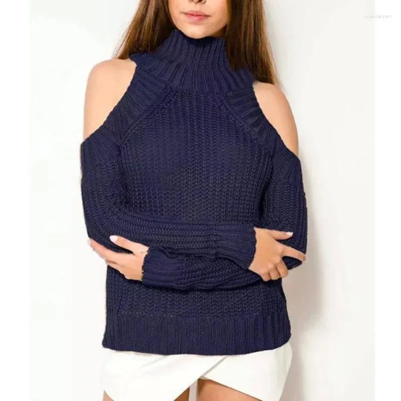 Swetery kobiet z ramion Sweter Women 2023 Knitte granatowe pulovery wiosna ciepłe żakardowe skoczki białe Y2K E-Girl Jumper Work