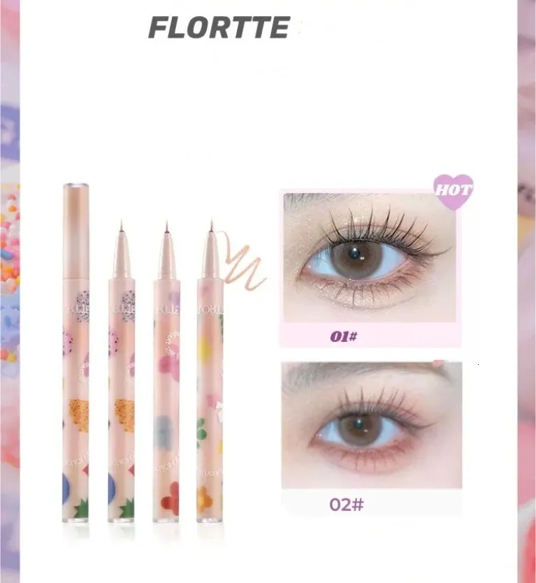 Eye Shadow/Liner Combination Flortte Aegyosal Pencil Very Beautiful Series Eye Shadow Liquid Eyeliner Pen Long-Lasting Waterproof Non-Smudge Eye Makeup 231027