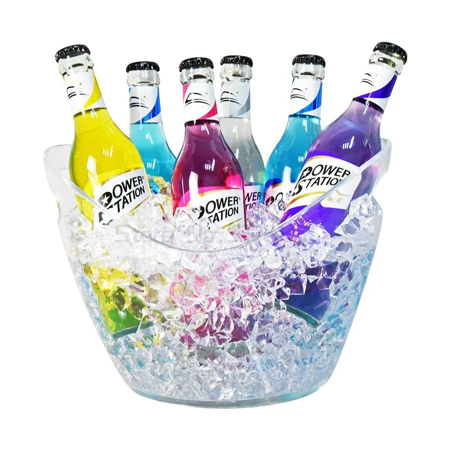 Ice Buckets And Coolers Fashion Acrylic Bucket Champagne Wine Beer Holder For Party Event Bar Ktv Nightclub Ornament Tool D Homefavor Dhkcg