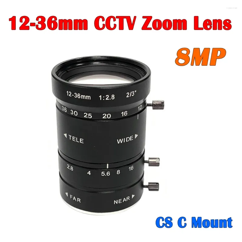 8 Megapixel 12-36mm Varifocale CS C-Mount Handmatige Zoomlens Voor CCTV Camera Industriële Microscoop Grote Weergave Hoge Werkafstand