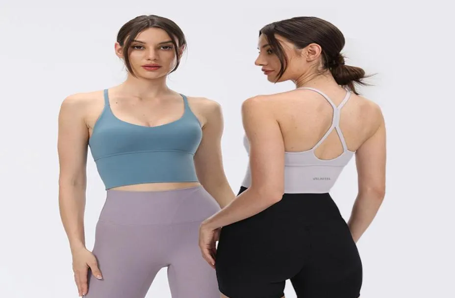 Sports Bra Yoga Wear Fitness Beauty Back Tops med bröstkuddar Pushup Bras Högkvalitativa grödor inomhus utomhus sportkläder underw4401793