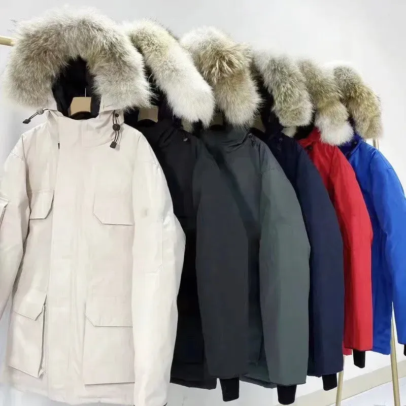 jaqueta puffer jaqueta de penas de ganso canadense designer mens cinza verde mulheres jaqueta senhoras plus size à prova de vento bordado streetwear outerwear parkas