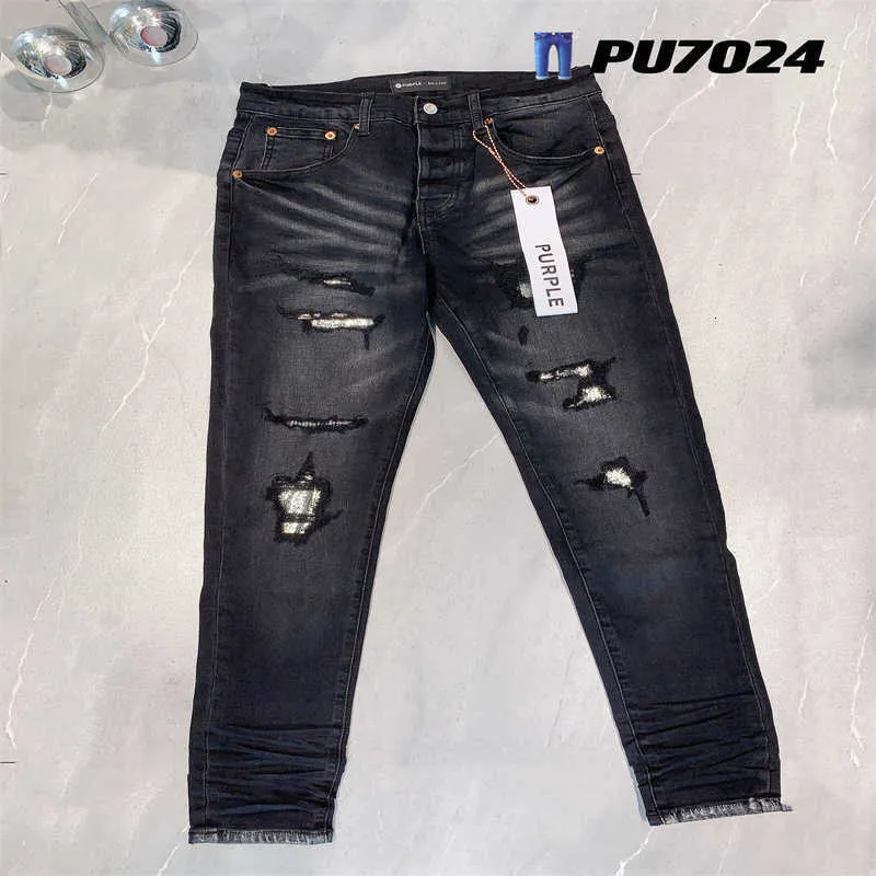 Lila Marke Jeans Designer Herren Denim Hosen Mode Hosen Gerade Design Retro Streetwear Casual Jogginghose Knap