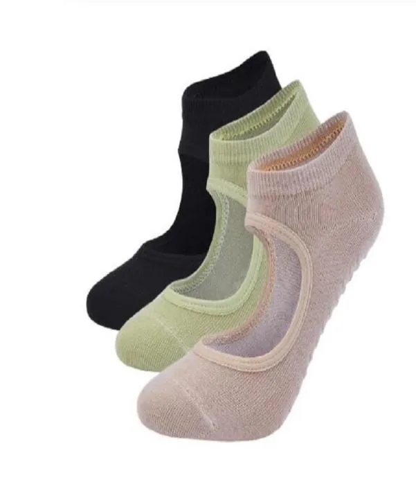 Kobiety Wysokiej jakości Pilates Socks Antisllip oddychające do tyłu Skarpetki jogi kostki Dam Balet Dance Sports Socks For Fitness Gym8913634