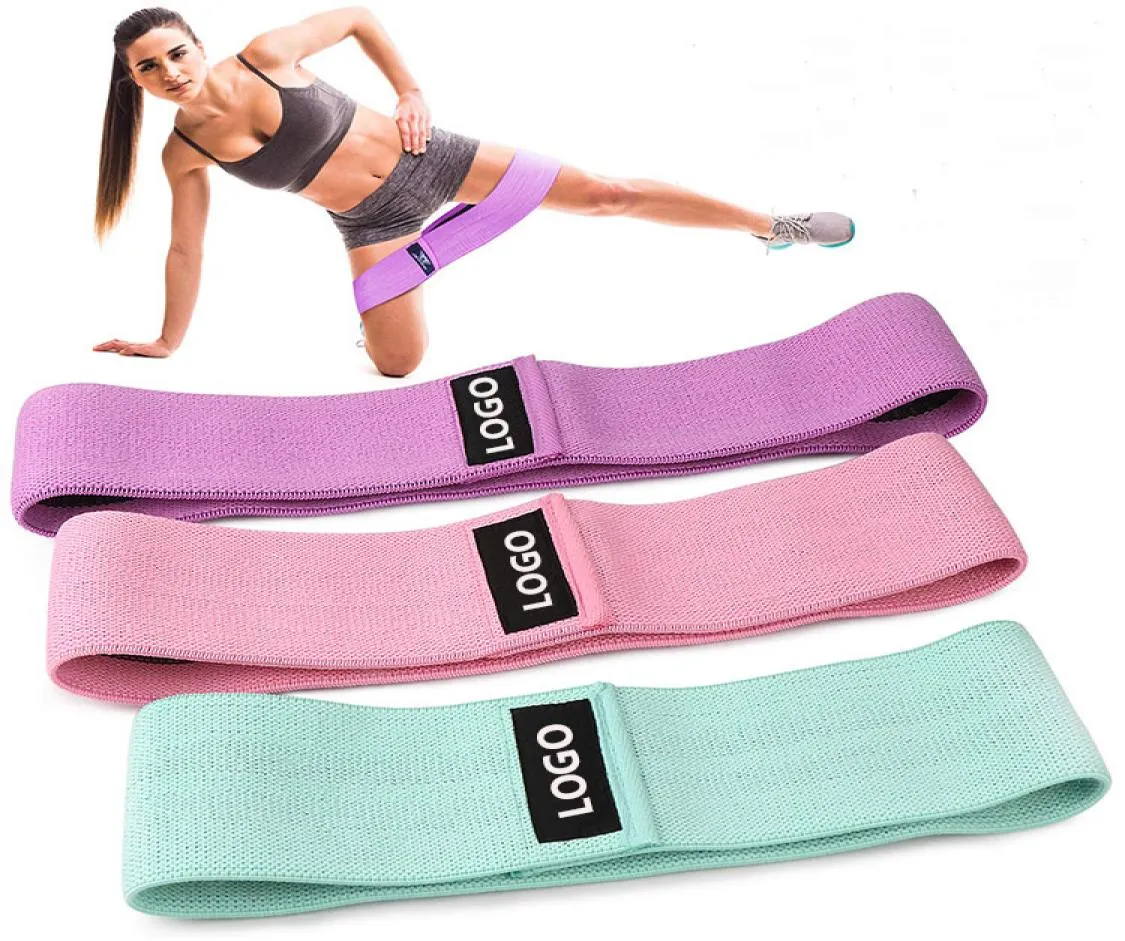 3 stks/set Dames Stof Weerstand Bands Hip Gungedefinieerde Oefening Expander Elastische Fitness Yoga Training Strap Pull Rope1710699