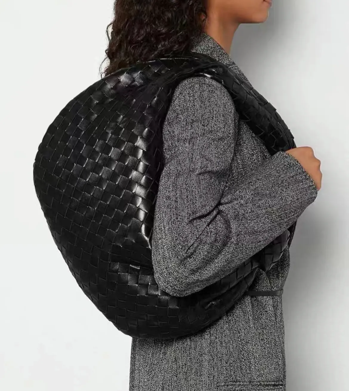 Extra Large 48 cm Tissé En Cuir Véritable Jodie Totes Designer Marque Sac À Bandoulière Grande Capacité Noeud Sacs À Main En Cuir De Vachette Tricoté À La Main Qualité Aisselle Sac Pour Femme 2514