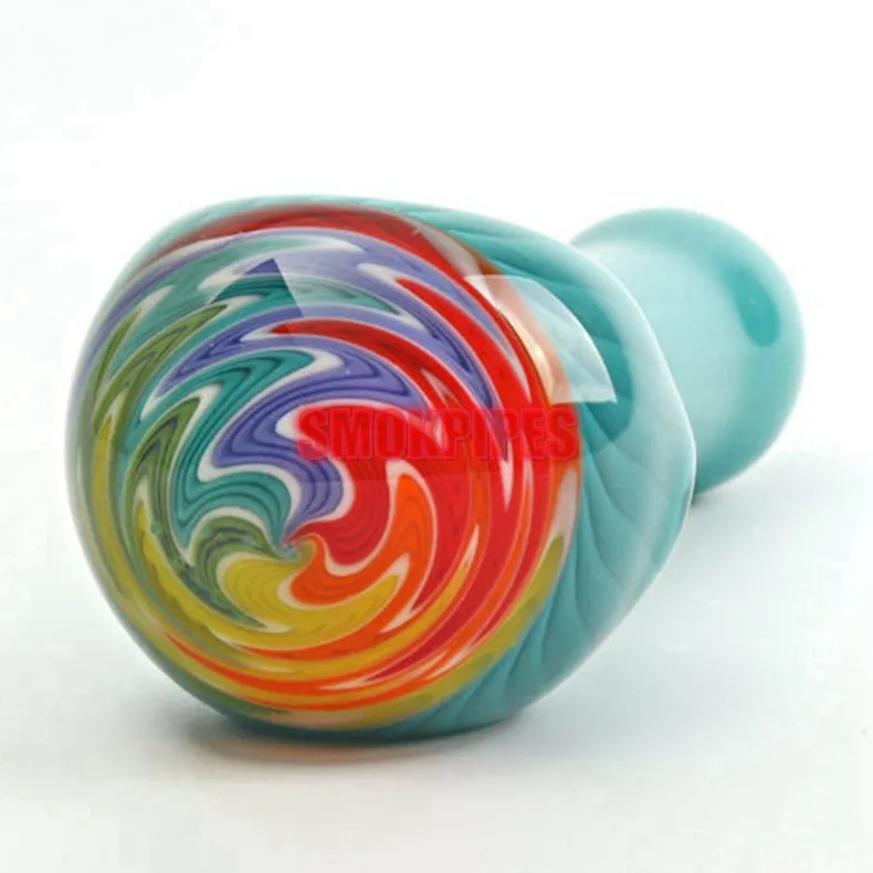 Colorido Wig Wag Fumar Tubos De Vidro Portátil Handmade Seco Erva Tabaco Filtro Colher Tigela Inovadora Handpipes Bolso Cigarro Titular DHL