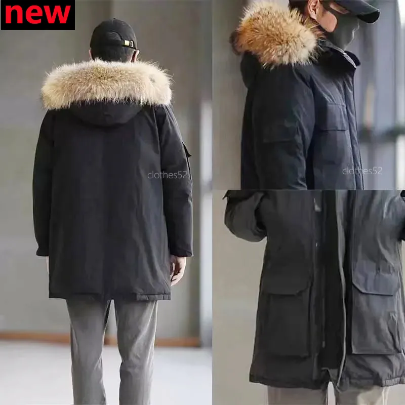 Canadian Gooss Feather Puffer Jacki Kobiet Designer Outdoor Wyndham SCISSORS OWEAR OUTERWEAR FOURRURURE MANTEAU PURE Down Men Płaszcz Hiver Parkana Doudoune