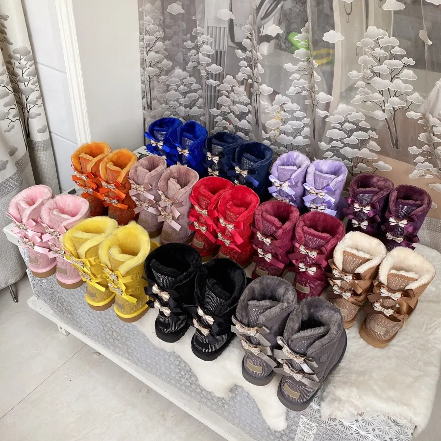 scarpe Australie bambini Stivali classici ugglie ragazze Per i più piccoli Stivaletti designer bambino ragazzo gioventù Snow Boot bambino inverno Ragazzi bambini Gioventù austra f8Da #