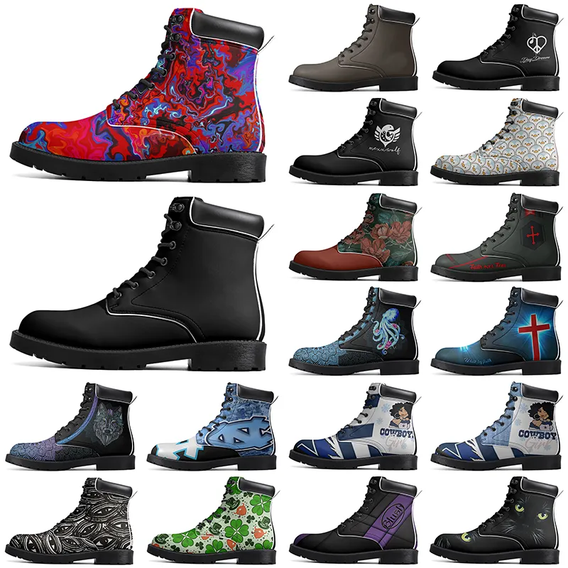 NOVAS Botas Martin Clássicas Antiderrapantes no Outono Inverno Tendência Versátil Personalizadas Unissex Quente Moda Versátil Botas Casuais Elevadas 5692