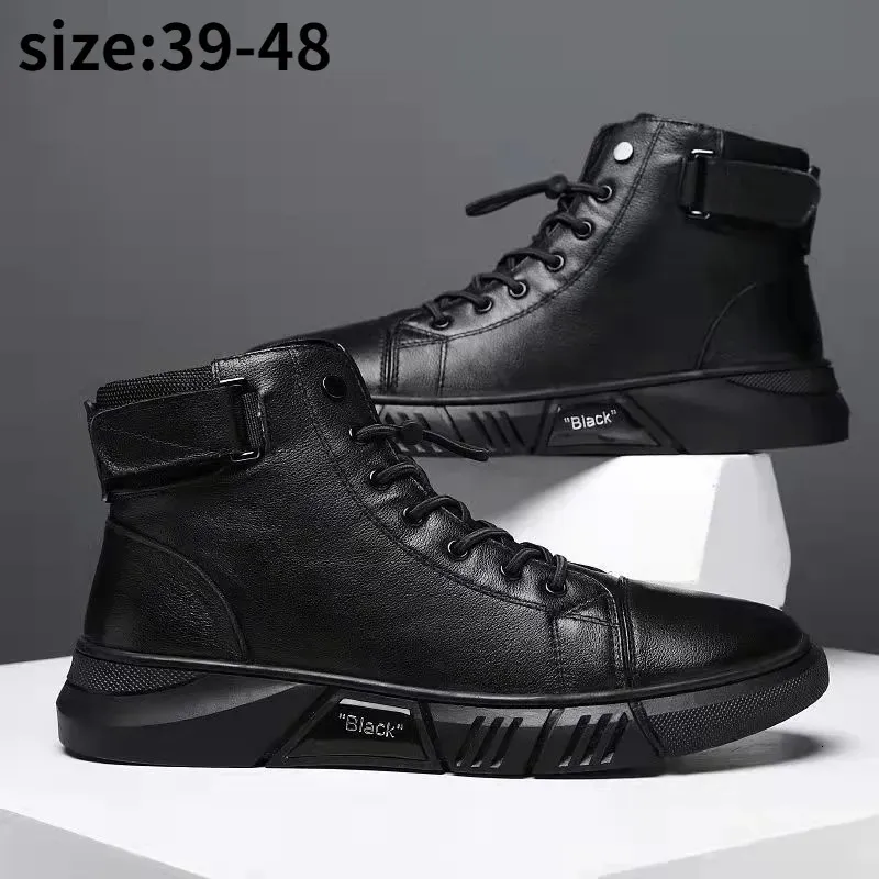 Stiefel Herbst High Top Arbeitsschuhe für Männer Plattform Knöchel Mode Qualität Outdoor Booties Zapatos De Hombre 231027