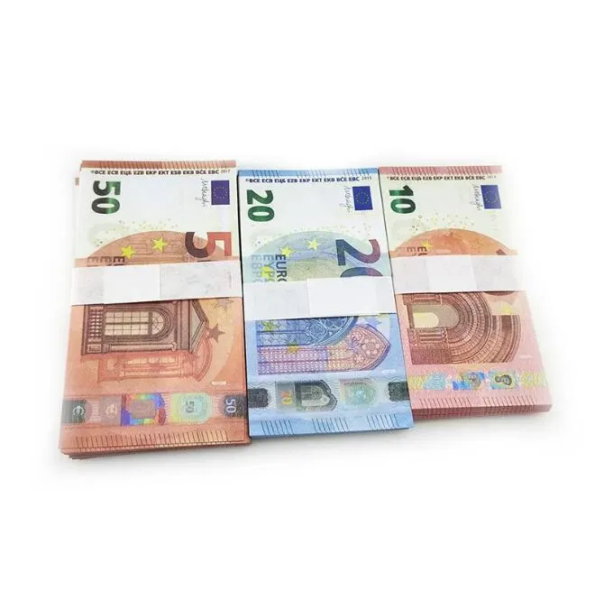 Fournitures de fête Faux billets de banque 10 20 50 100 200 500 Euros Réaliste Toy Bar Props Monnaie Film Argent Faux-billets Copie Meilleure qualité