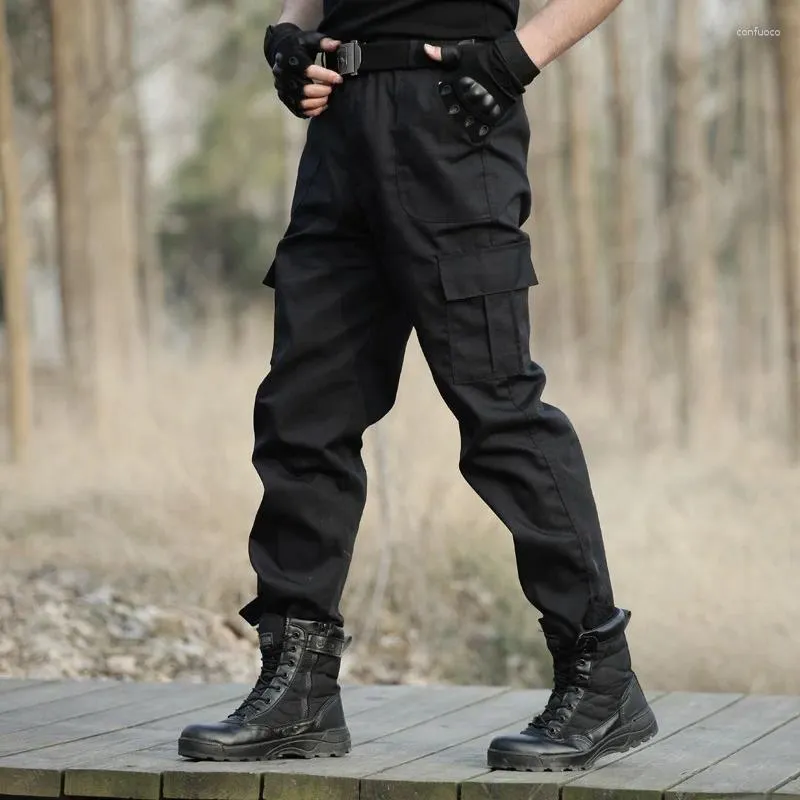 Outdoor Pants Black Training Tactical Trousers Women Quick-Drying Windproof Wear-Resistant Swat Hiking Fattening Mens