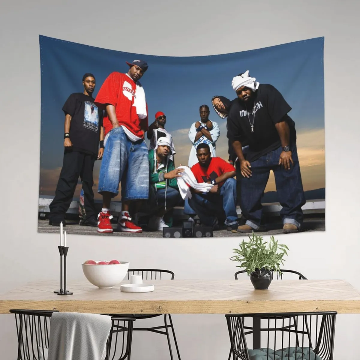DHgate Wu Tang Tapestry for Bedroom Wall Decor Living Room Hallway Decorative Blanket Gift Home Garden