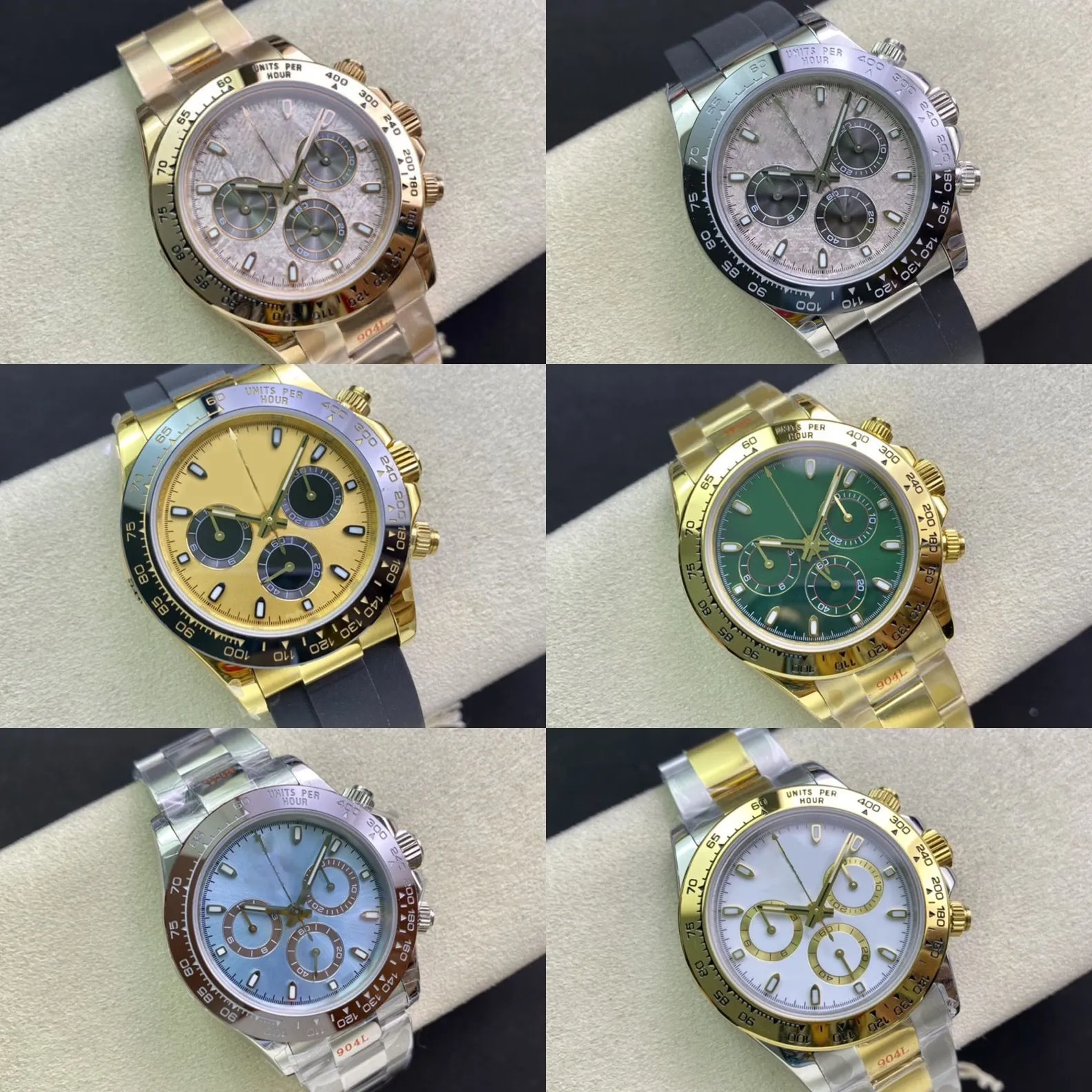 Designer herenhorloge 40 mm gouden wijzerplaat automatisch uurwerk horloge Luxe hoge kwaliteit 904L roestvrijstalen band Fashion Glow horloge waterdicht Montre De Luxe