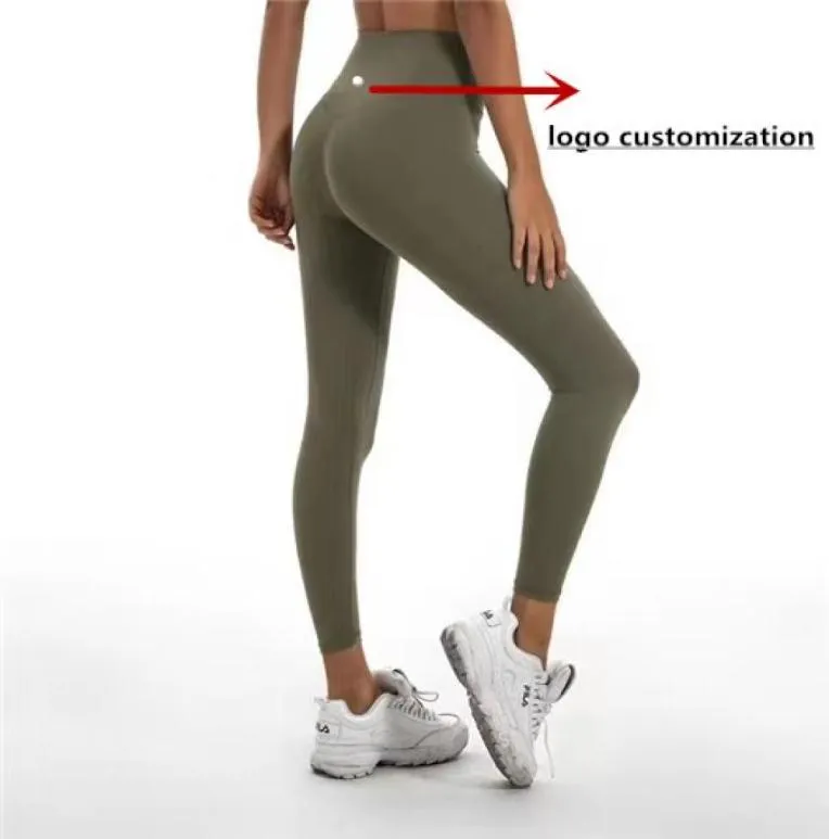 Canadá Yoga Marca Mujeres Versiones Clásicas Suave NakedFeel Atlético Fitness Leggings Mujeres Elástico Cintura Alta Gimnasio Deporte Medias Yo1215111