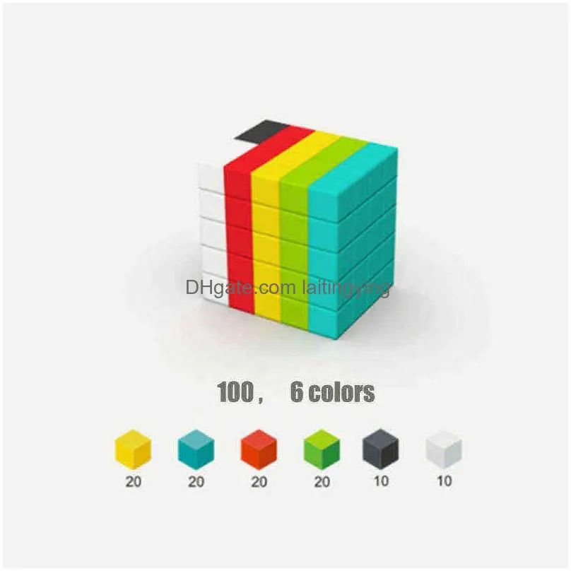  magnetic designer colorful cube children diy model educational intelligence math building blocks kids toys birthday gifts t230103