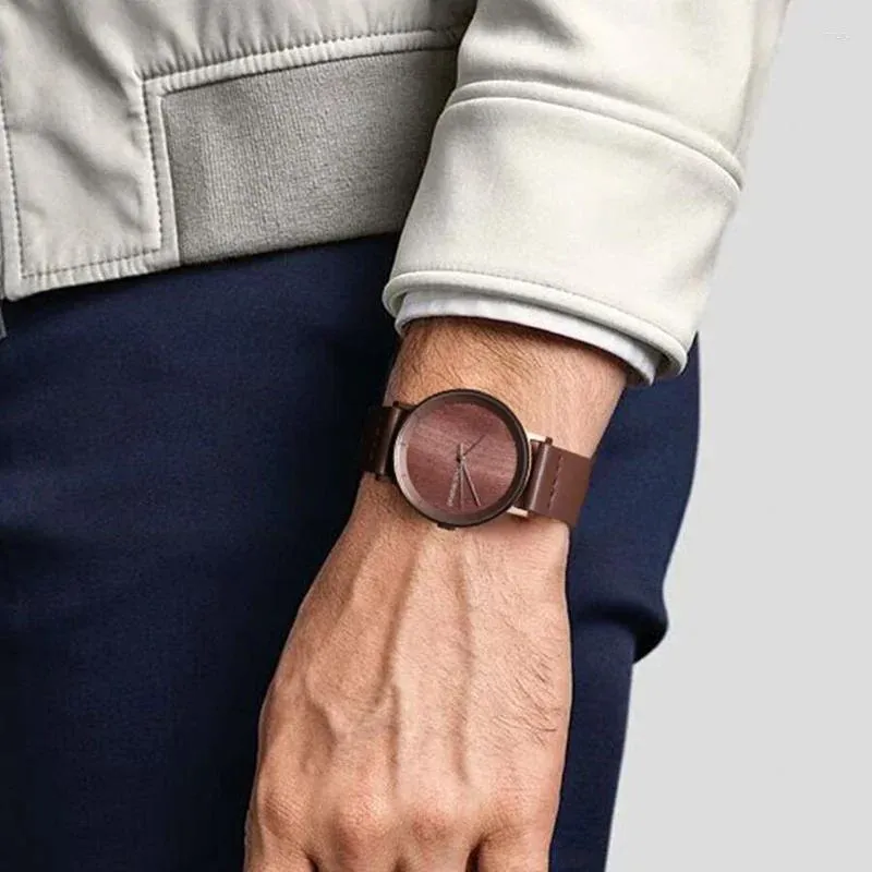 Relógios de pulso vintage quartzo masculino luxo relógios mecânicos de madeira relógio automático para homens árvore design caixa de presente reloj hombre