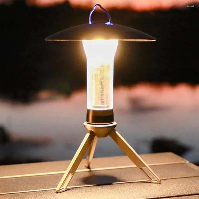 Tragbare Laternen, LED-Laterne, USB-Aufladung, mit Halterung, Camping-Zeltlichter, multifunktional, 4 W/630 mAh, abnehmbar, für Outdoor-Ausrüstung