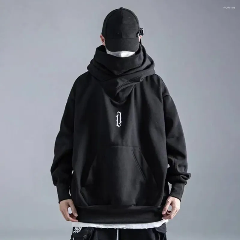 2023 Mens Oversized Hooded Oversized Hoodie Men With High Collar Solid Color Long Sleeves Hip Hop Style For Warmth And Style Streetwear Winter Clothing From Fourforme 14.42 DHgate.Com