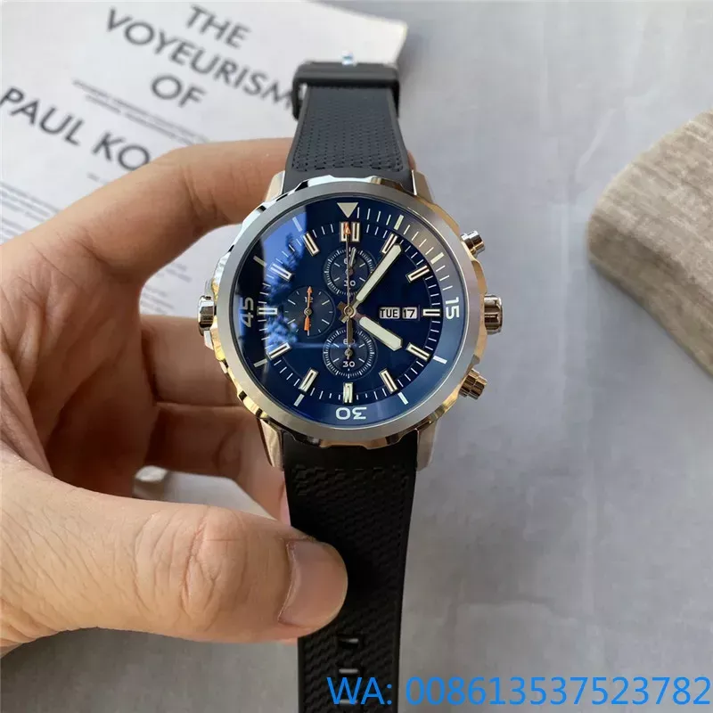 Yupoo 2023 Luxury Quartz Watch For Men Pilot Series Casual Fashion Men Premium Wristwatch Black Rubber Strap Iwcs Fashion Watches Mens From 25 19 DHgate