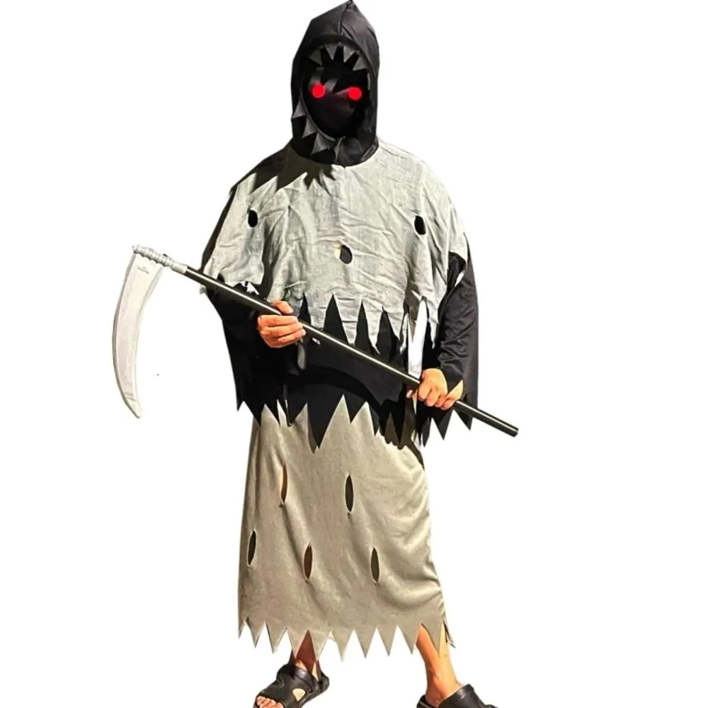 Halloween Costume Cosplay Costume Halloween Dark Death Boy Costume Role Playing Death Ghost Role Playing Costume Terror Faceless Clothing