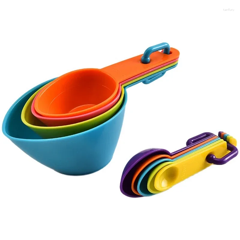 Measuring Tools 4PCS/Set Plastic Spoon Set Scale Measure Cup Baking Tool Kitchen Spoons