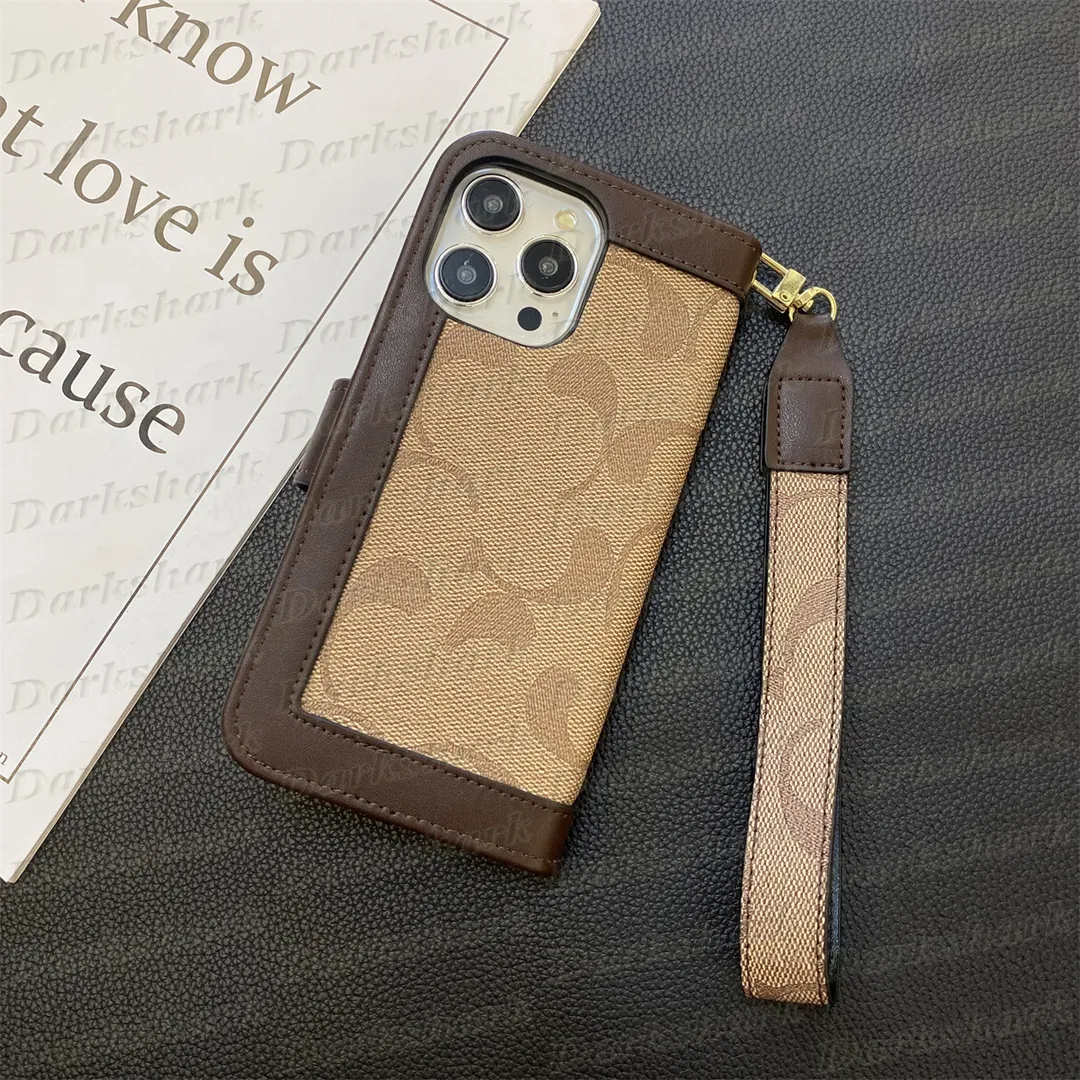 Designer Phone Wallet Leather Folio Case For IPhone 15 14 13 12 11