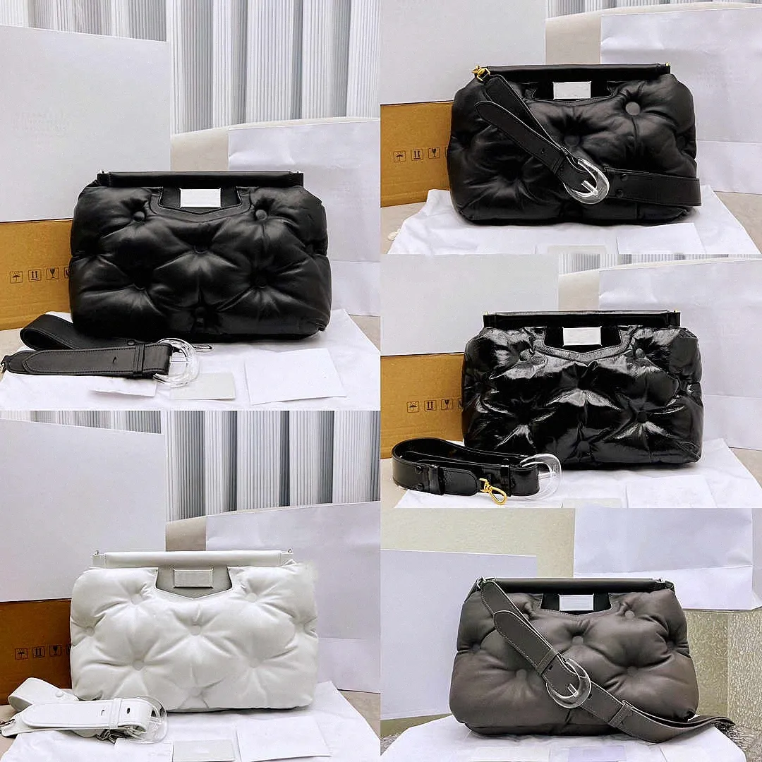 Glam Slam Hobo Puffy Puff Bolsas De Ombro Serials MM Margiela Soft Leather Designer Bolsas Maison Soft Cloud Womens Bolsa Grande Saco Pequeno D3P8 #