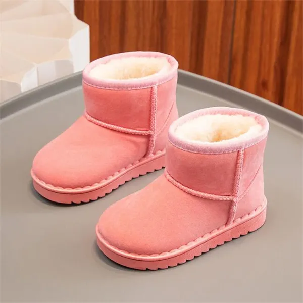 Winter new children's snow boots girls warm and comfortable short boots boys flat winter boots casual cotton shoes