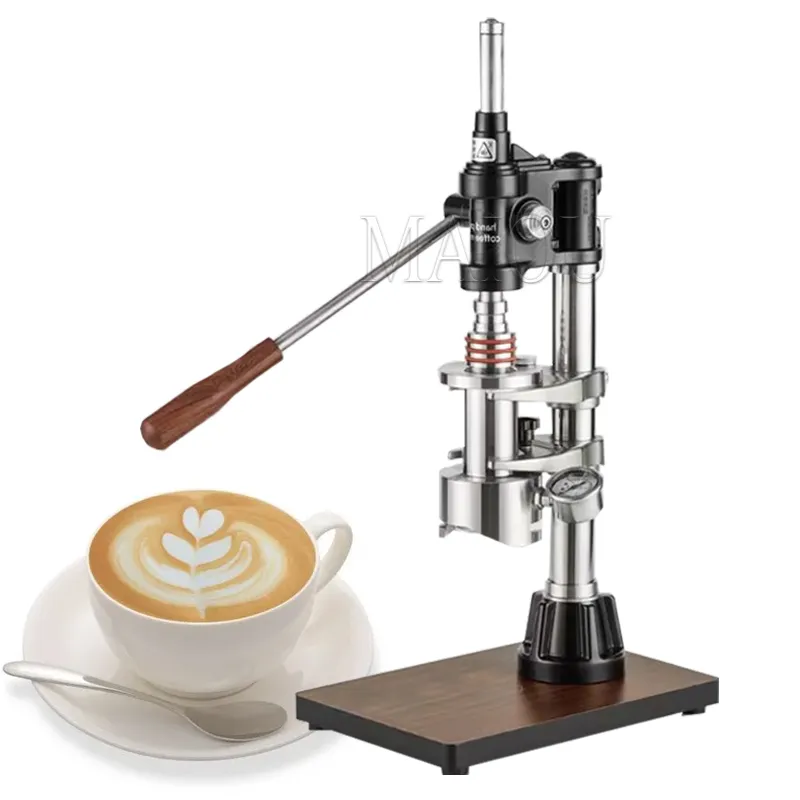 Máquina de café expresso estilo alavanca de uso doméstico, de alta qualidade, prensa manual, barra de tração, equipamento manual de café