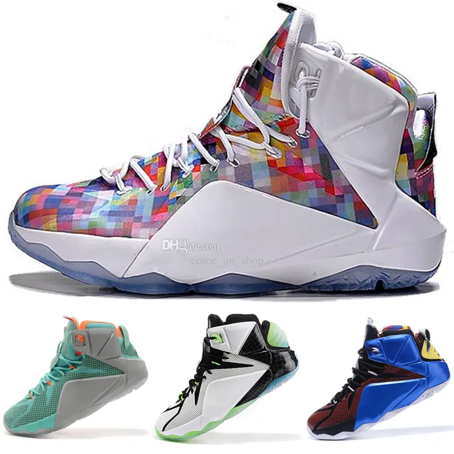 LeBrons 12 Elite Finish Your Breakfast Basketball Shoes 12s South Beach